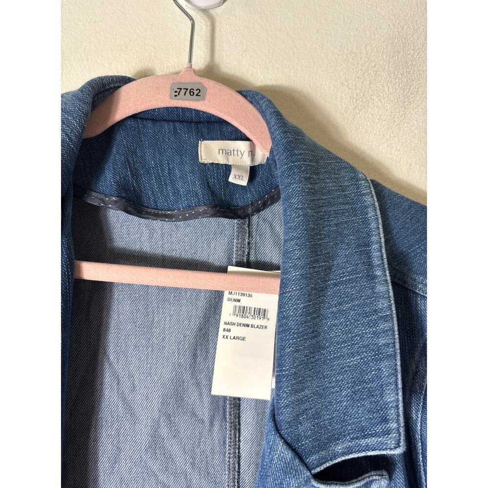NWT Matty M Nash Denim Blazer Sz XXL - Picture 4 of 4